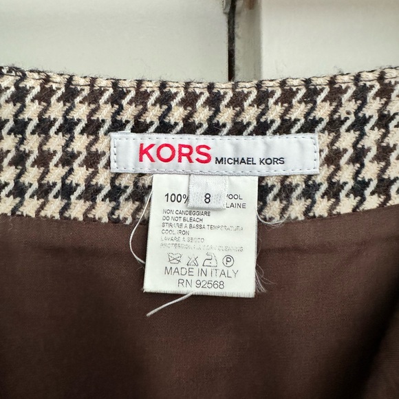 Vintage Michael Kors Midi Houndstooth Skirt - Picture 2 of 4